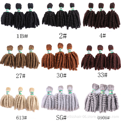 Wholesale Price Darling 16 18 20 inches Wavy Curly High Heat Synthetic Hair Weaves Body Wave Synthetic Weaving Hair Extensions